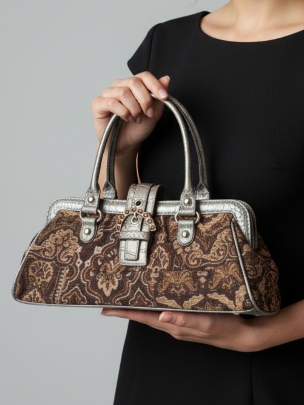 Y2K tapestry shoulder bag - Kathy Van Zeeland brand